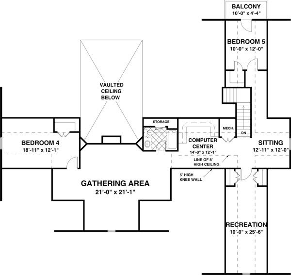 Bonus Room image of The Waterside House Plan